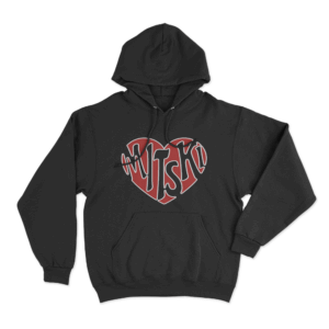 Heart Shaped Logo Hoodie Black