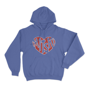 Heart Shaped Logo Hoodie Blue