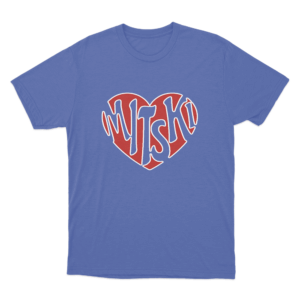 Heart Shaped Logo T Shirt Blue