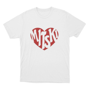 Heart Shaped Logo T Shirt White