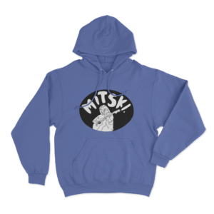 Mitski Playing Guitar Hoodie Blue