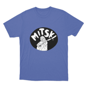 Mitski Playing Guitar T Shirt Blue