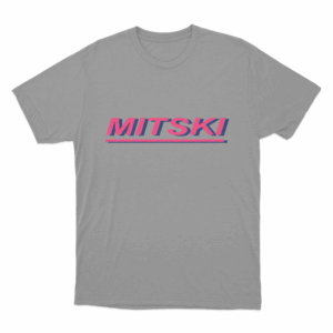 Pink Mitski Logo T Shirt Grey