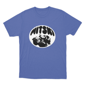 Retro Mitski Graphic T Shirt Blue