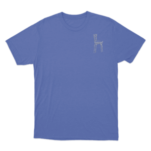 Minimal Chair Sketch T Shirt Blue