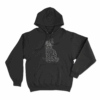 Victorian Cat Hoodie Black